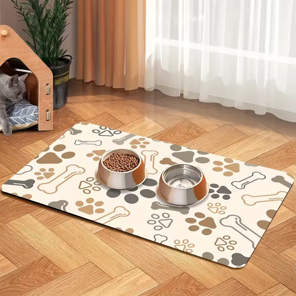 Tapis Antidérapant pour Gamelle chien & Chat