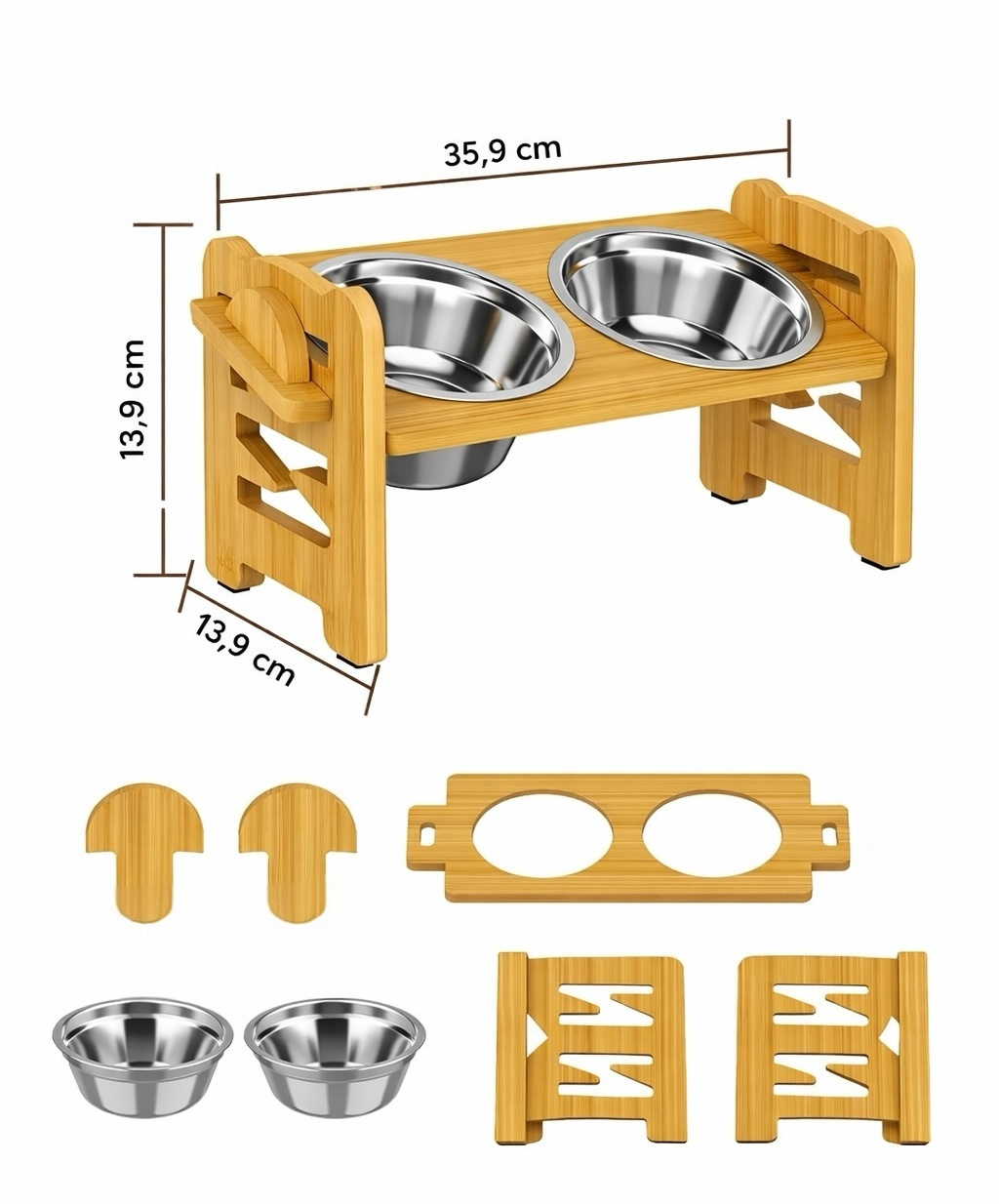 Gamelles réglables anti-éclaboussures